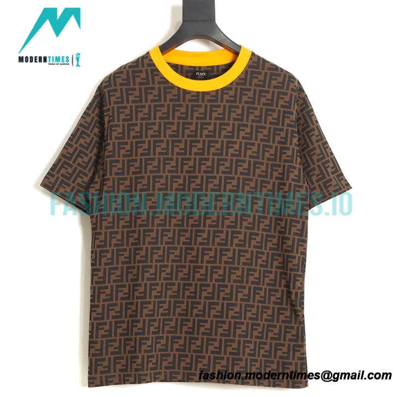 Fendi - 23ss Full Print Double F Stitched Short Sleeve