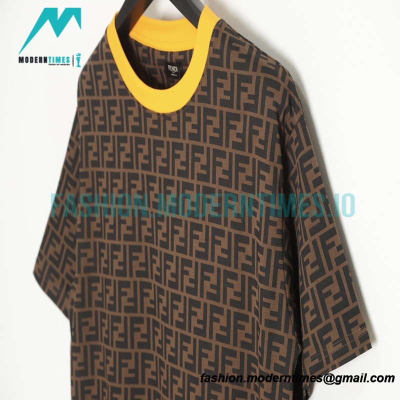Fendi - 23ss Full Print Double F Stitched Short Sleeve