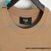 Fendi - 23ss Dark Print Double F Toothbrush Embroidered Short Sleeve T-shirt