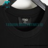 Fendi - 23ss Dark Print Double F Toothbrush Embroidered Short Sleeve T-shirt