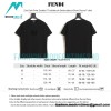 Fendi - 23ss Dark Print Double F Toothbrush Embroidered Short Sleeve T-shirt