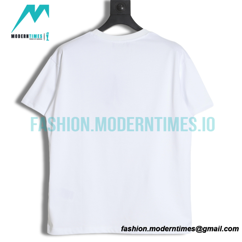Fendi - 23ss Dark Print Double F Toothbrush Embroidered Short Sleeve T-shirt