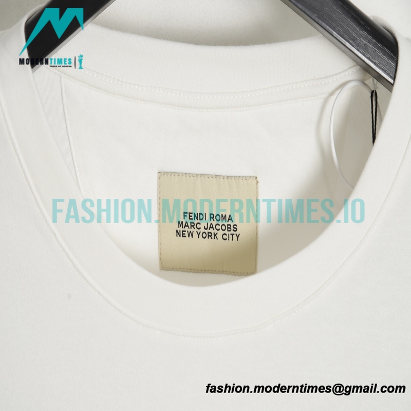 Fendi - 23SS Embroidered Letter Logo Short-sleeved T-shirt