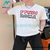 Fendi - 23SS Embroidered Letter Logo Short-sleeved T-shirt
