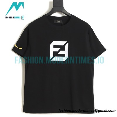 Fendi - 23ss Chest Double F Embroidered Short-sleeved T-shirt