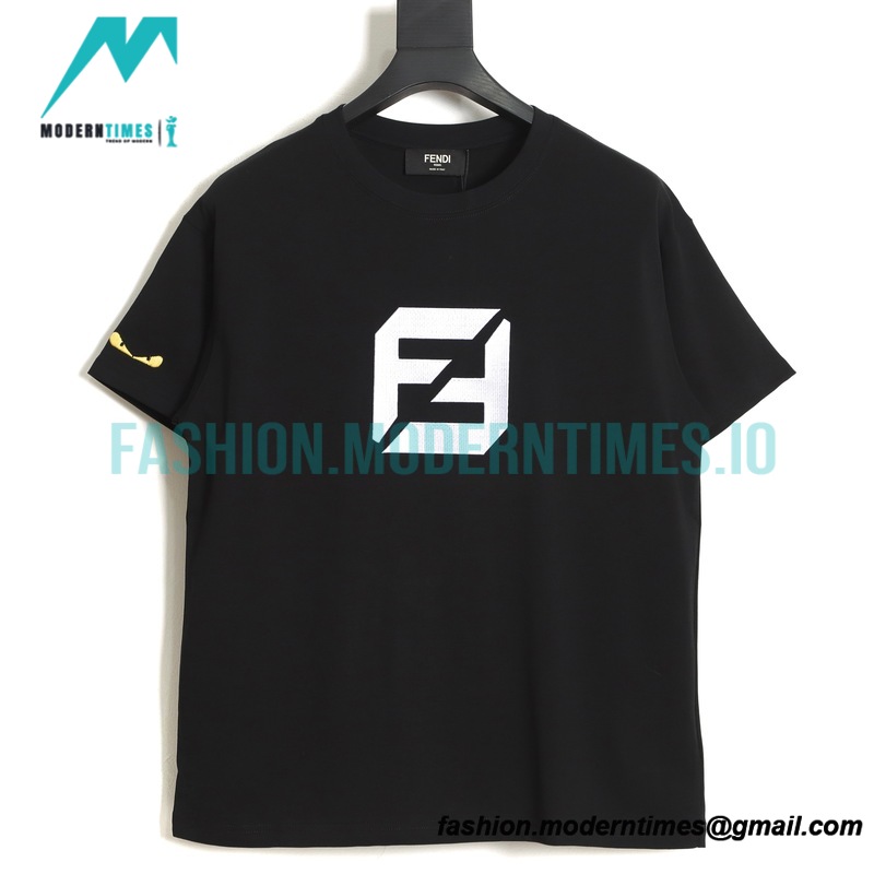 Fendi - 23ss Chest Double F Embroidered Short-sleeved T-shirt