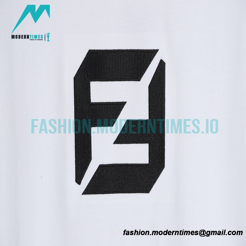 Fendi - 23ss Chest Double F Embroidered Short-sleeved T-shirt