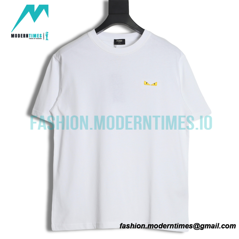 Fendi- Little Monster Eyes Embroidered Short-sleeved T-shirt