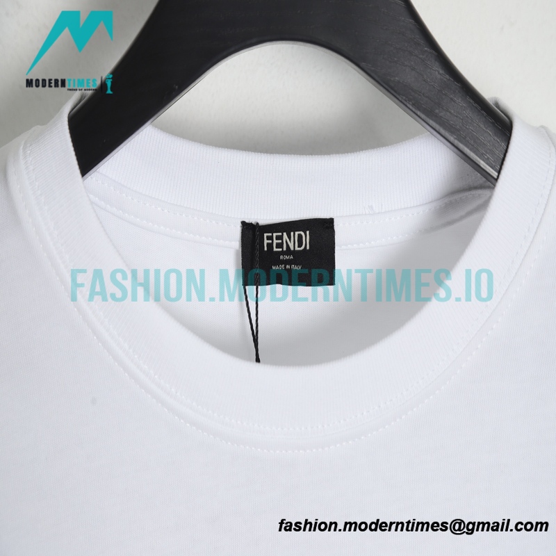 Fendi- Little Monster Eyes Embroidered Short-sleeved T-shirt