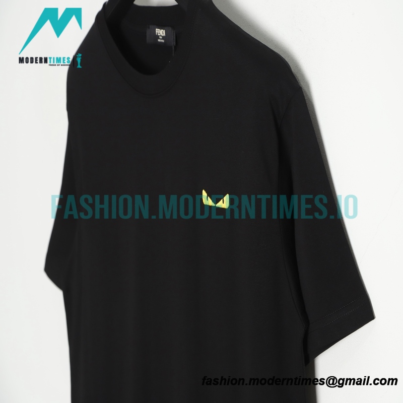 Fendi- Little Monster Eyes Embroidered Short-sleeved T-shirt