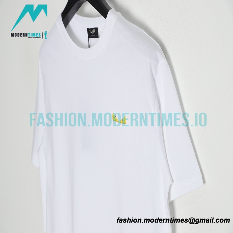 Fendi- Little Monster Eyes Embroidered Short-sleeved T-shirt