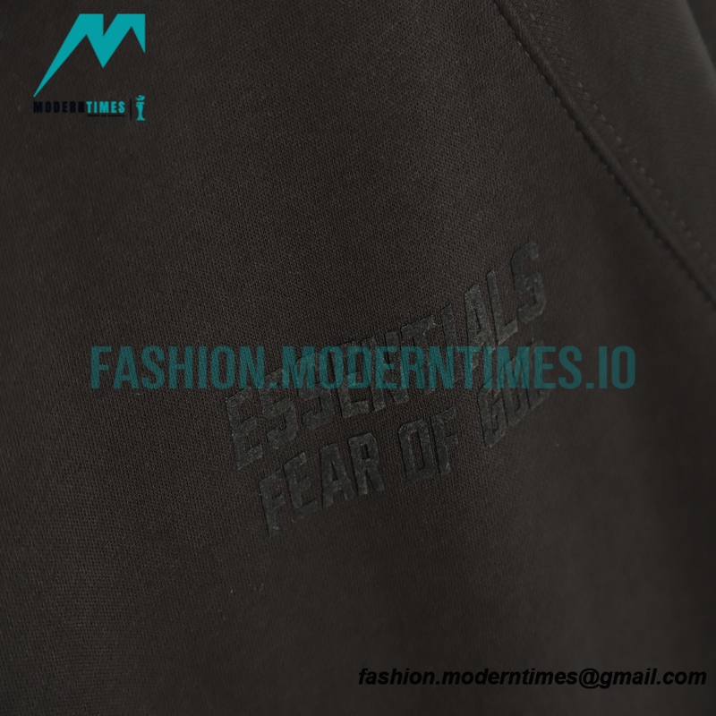 Fear of God - Flocked Small Label Round Neck Hoodie
