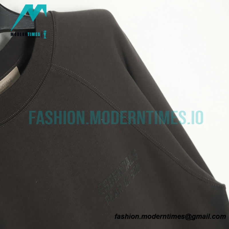 Fear of God - Flocked Small Label Round Neck Hoodie