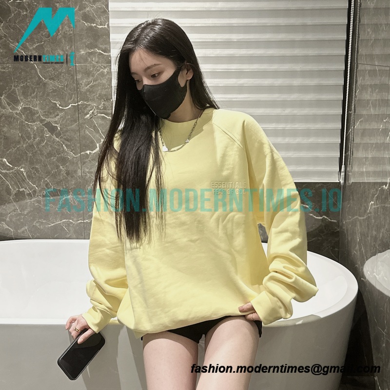 Fear of God - Flocked Small Label Round Neck Hoodie