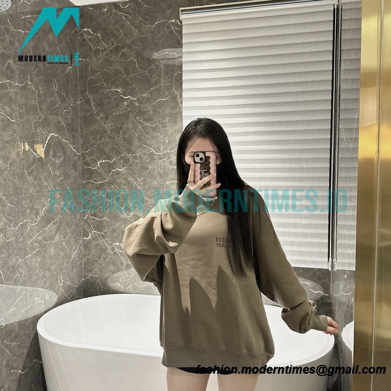 Fear of God - Flocked Small Label Round Neck Hoodie