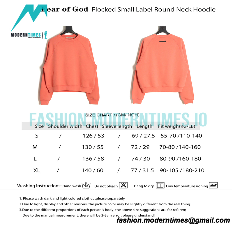 Fear of God - Flocked Small Label Round Neck Hoodie