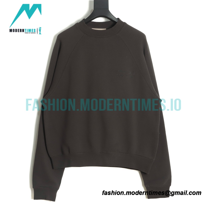 Fear of God - Flocked Small Label Round Neck Hoodie