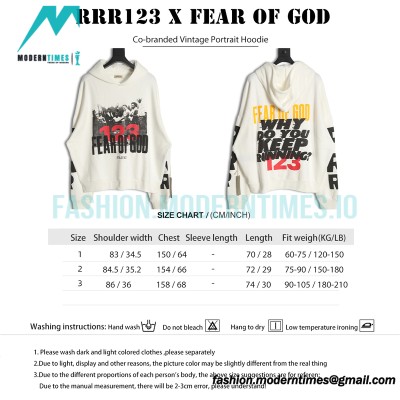 RRR123 - Fear Of God Co-branded Vintage Portrait Hoodie