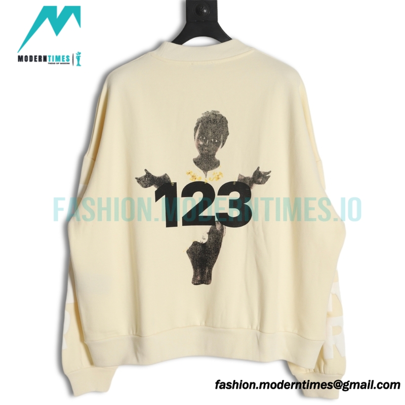 RRR123 - Fear Of God Co-branded Black Crew Neck Hoodie