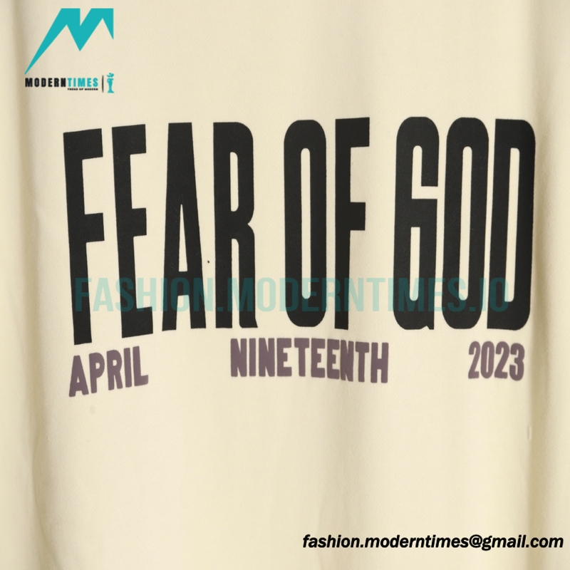 RRR123 - Fear Of God Co-branded Black Crew Neck Hoodie