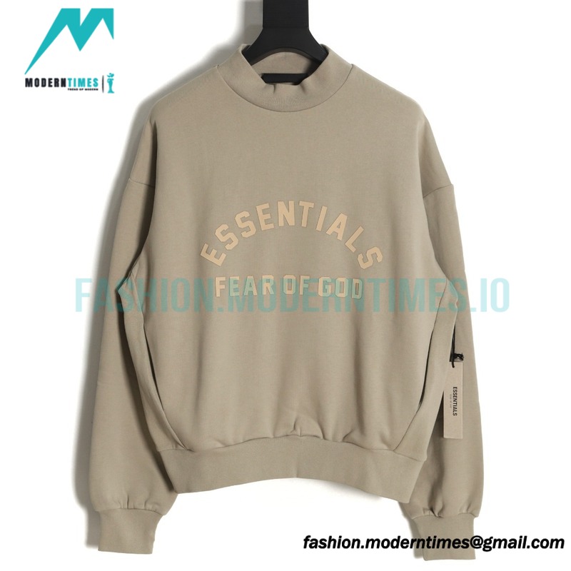 Fear of God - Essential Curved Fleece Printed Crewneck Hoodie