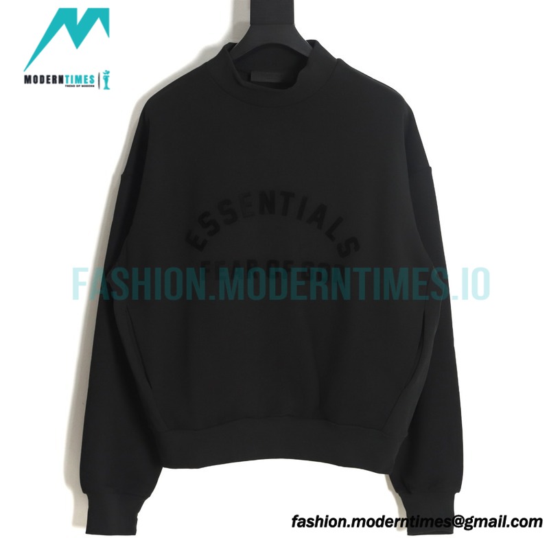 Fear of God - Essential Curved Fleece Printed Crewneck Hoodie