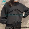 Fear of God - Essential Curved Fleece Printed Crewneck Hoodie