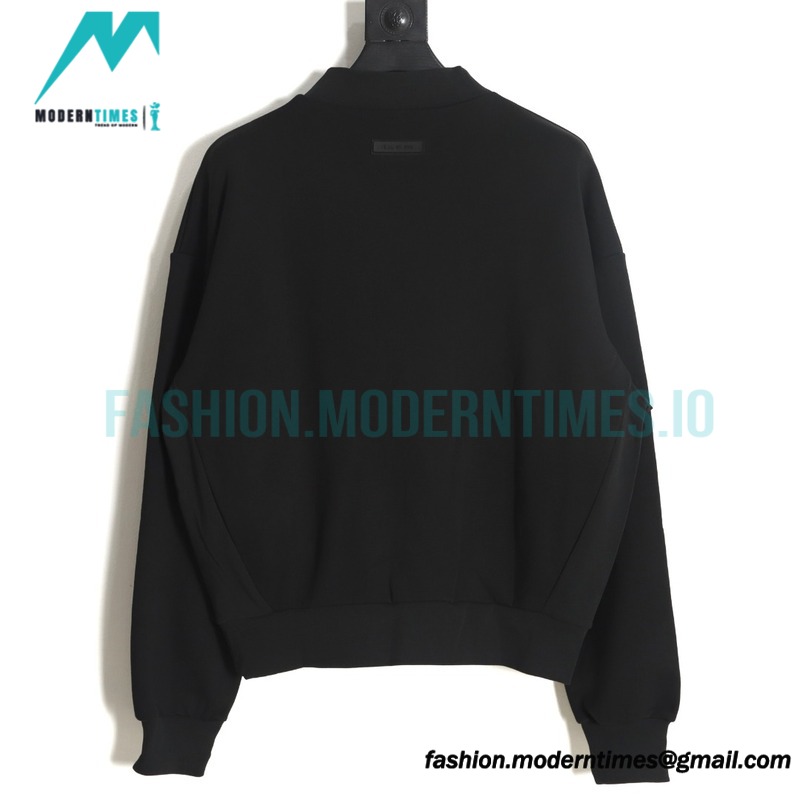 Fear of God - Essential Curved Fleece Printed Crewneck Hoodie