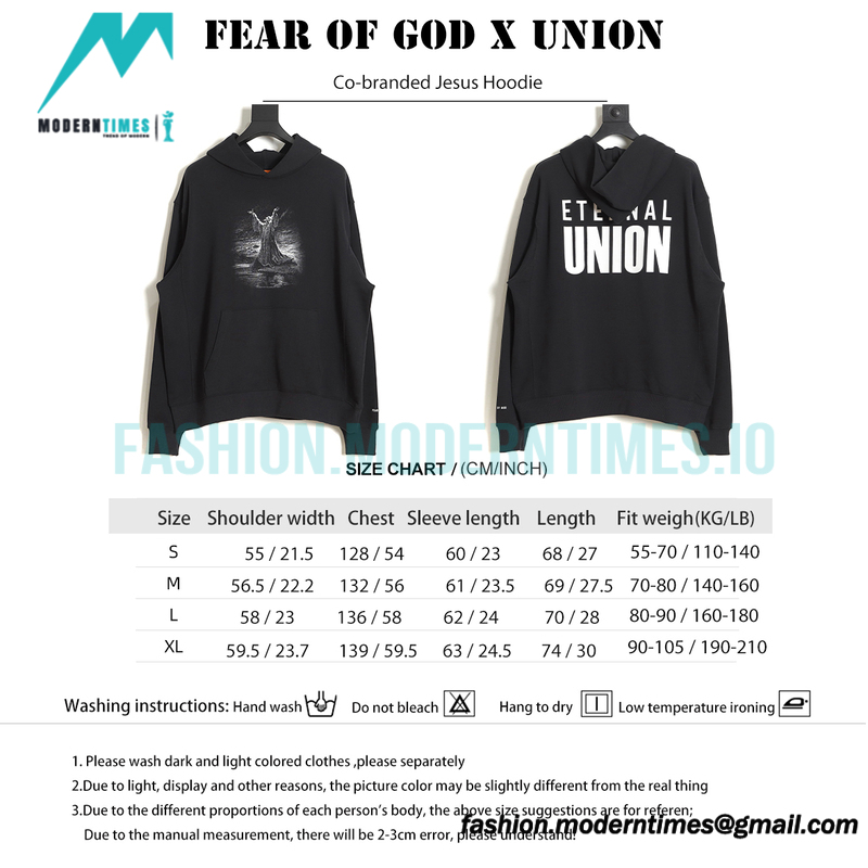 Fear of God x Union Co-branded Jesus Hoodie