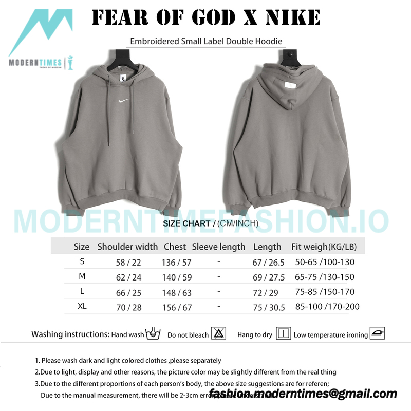 Fear Of God - Nike Embroidered Small Label Double Hoodie