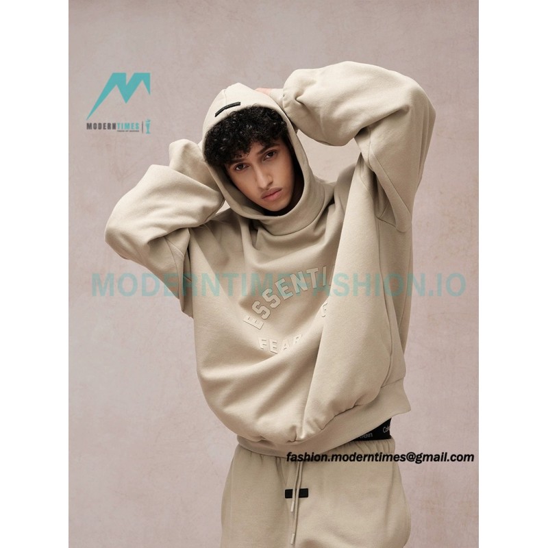 Fear of God - Essential Curved Front Beautiful Fleece Hoodie 