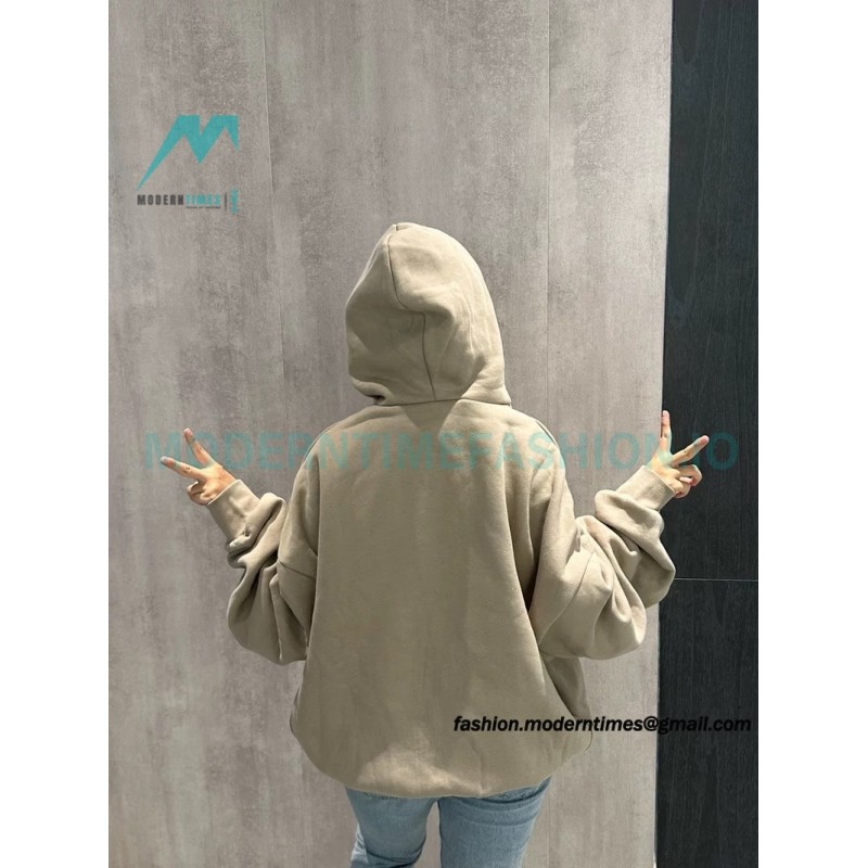 Fear of God - Essential Curved Front Beautiful Fleece Hoodie 