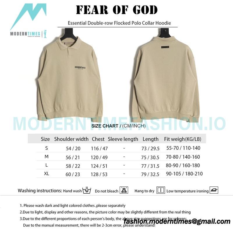 Fear Of God - Essential Double-row Flocked Polo Collar Hoodie