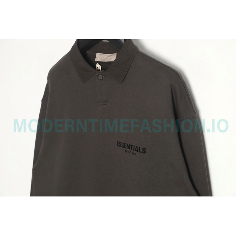 Fear Of God - Essential Double-row Flocked Polo Collar Hoodie