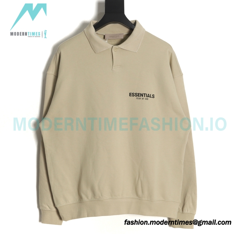Fear Of God - Essential Double-row Flocked Polo Collar Hoodie