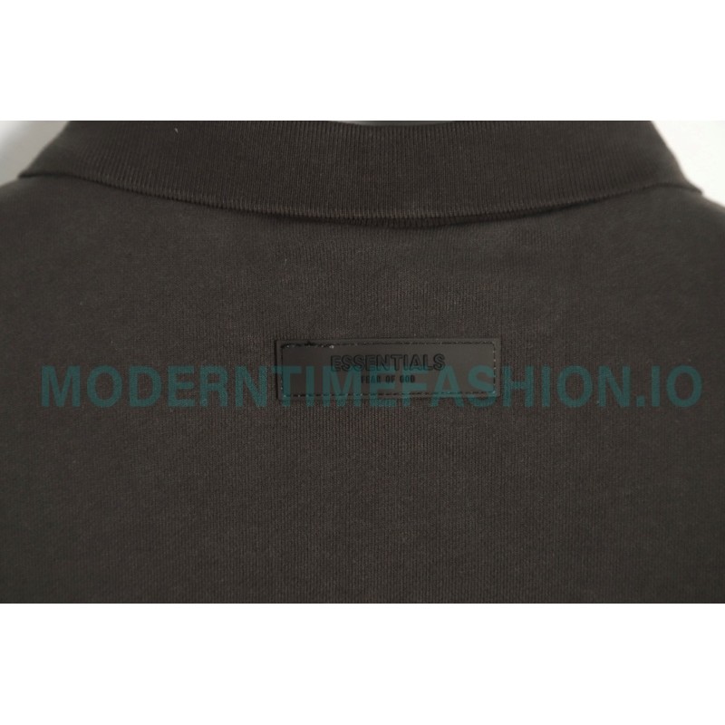 Fear Of God - Essential Double-row Flocked Polo Collar Hoodie