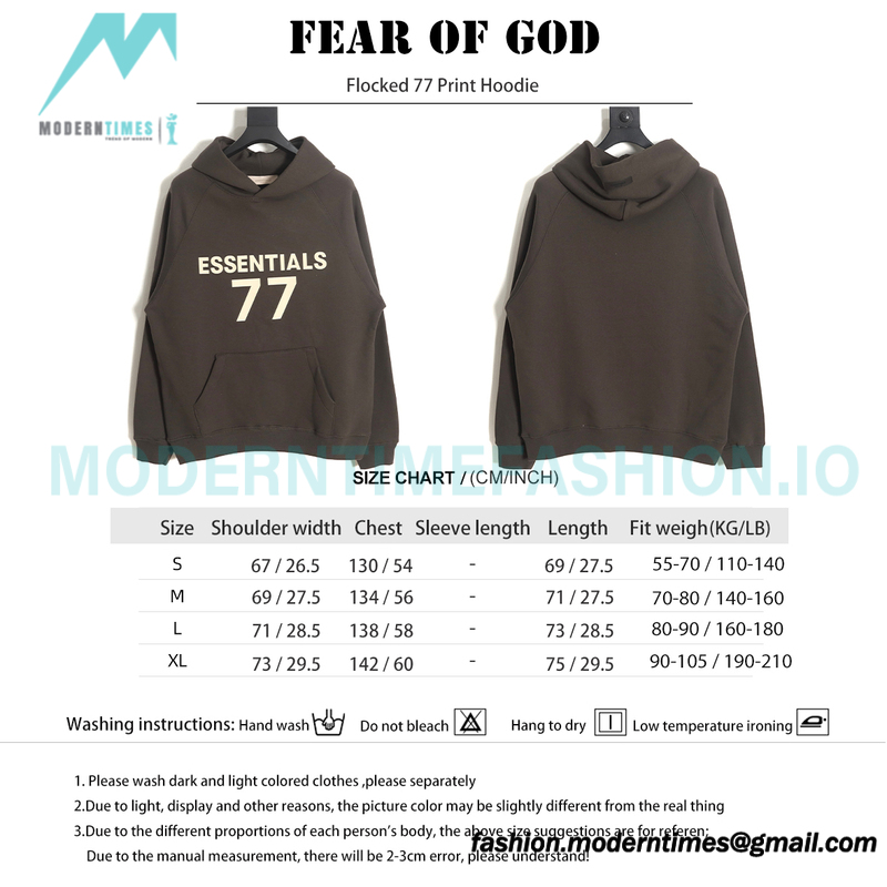 Fear Of God - Flocked 77 Print Hoodie 