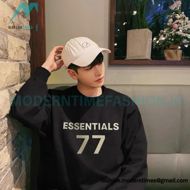 Fear Of God - Flocked 77 Print Crewneck Hoodie 