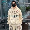 RRR123 x Fear OF God Co-branded Foam Letter Hoodie