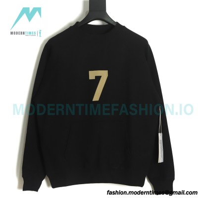 Fear Of God - Flocked 7-letter Crew-neck Hoodie