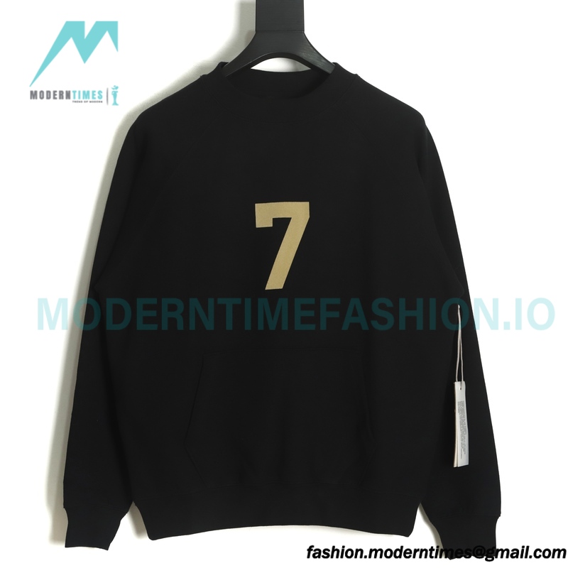 Fear Of God - Flocked 7-letter Crew-neck Hoodie