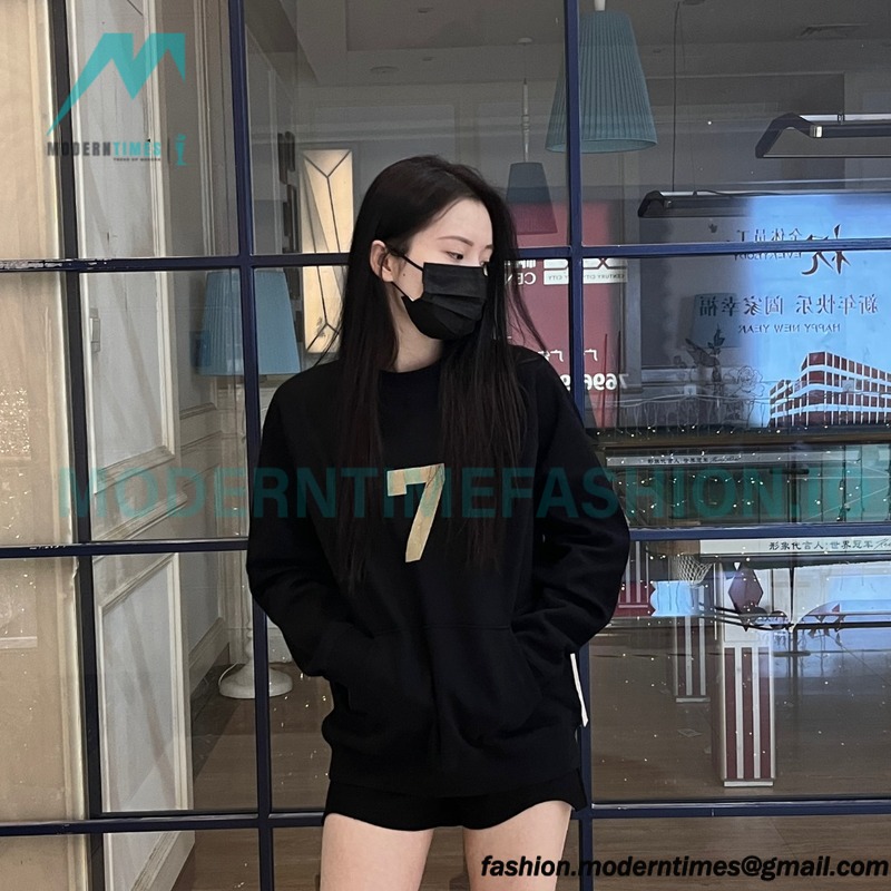 Fear Of God - Flocked 7-letter Crew-neck Hoodie