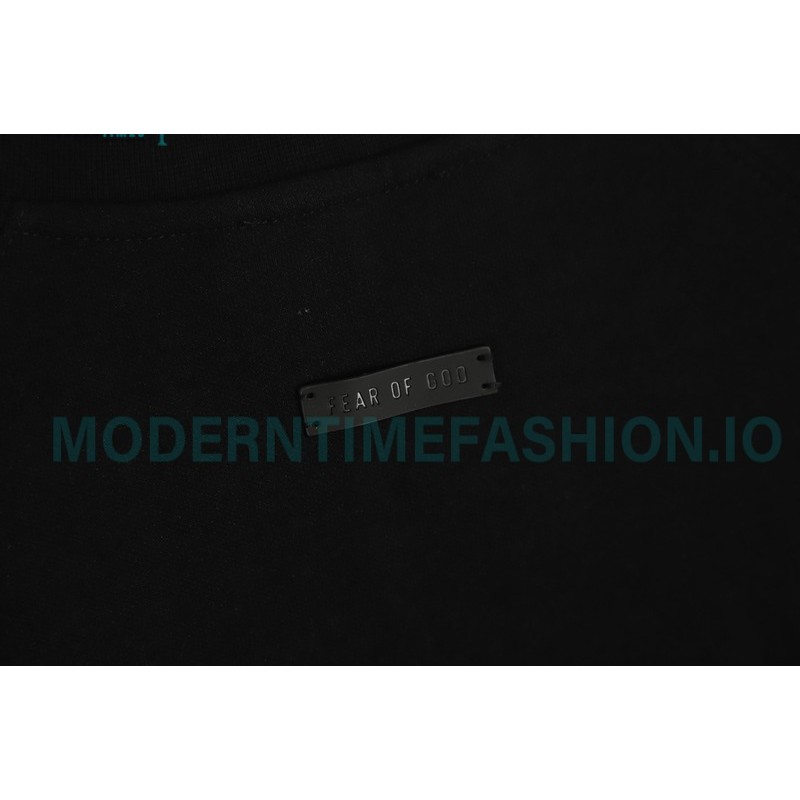 Fear Of God - Flocked 7-letter Crew-neck Hoodie
