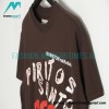 RRR123 - Fear Of God Short Sleeve T-shirt In Grey And Red Letter In Cement