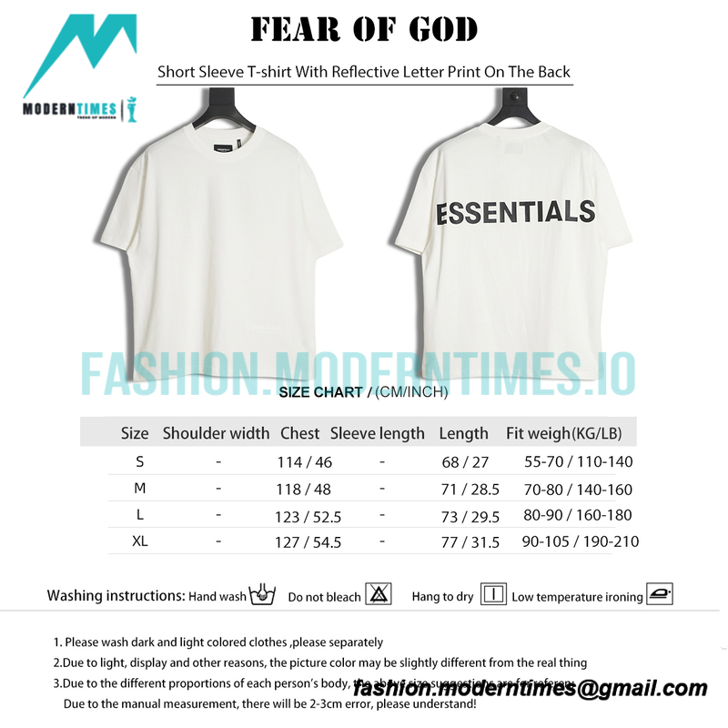 Fear Of God - Short Sleeve T-shirt With Reflective Letter Print On The Back
