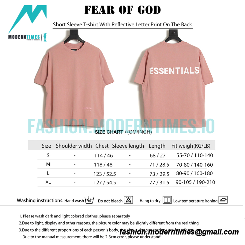 Fear Of God - Short Sleeve T-shirt With Reflective Letter Print On The Back