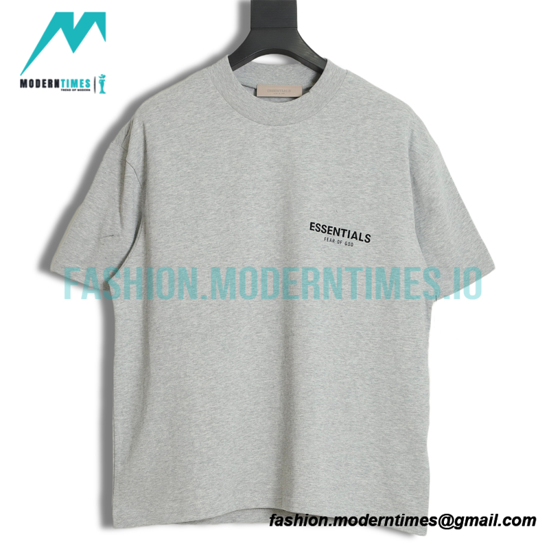 Fear Of God - Double-row Flocked Letter Short-sleeved T-shirt