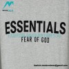 Fear Of God - Double-row Flocked Letter Short-sleeved T-shirt