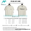Fear Of God - Double-row Flocked Letter Short-sleeved T-shirt
