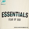 Fear Of God - Double-row Silicone Letter-sleeve T-shirt
